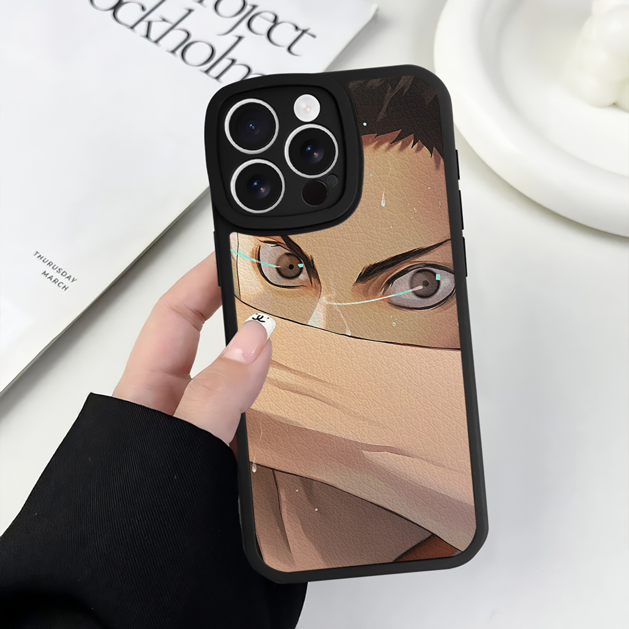 （画像用） ハイキュー!! Haikyu!! 【iPhone 16シリーズ対応】シリコンスマホケース（レザー調） 材質：シリコン